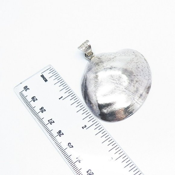 Handcrafted Silver Textured Necklace - Picture 3 of 5